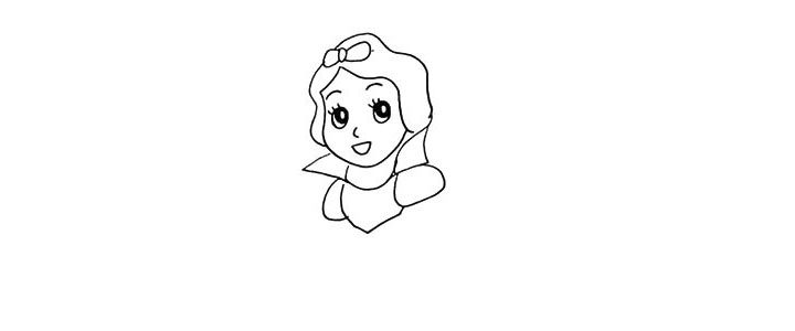 白雪公主简笔画画法步骤