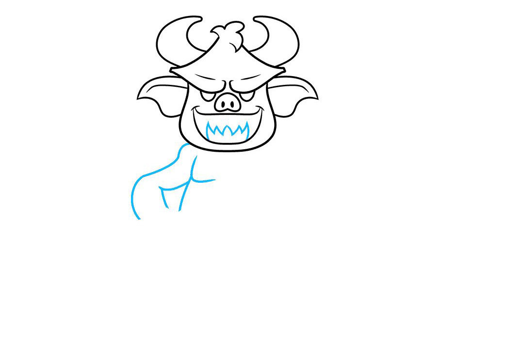 如何画卡通魔鬼简笔画
