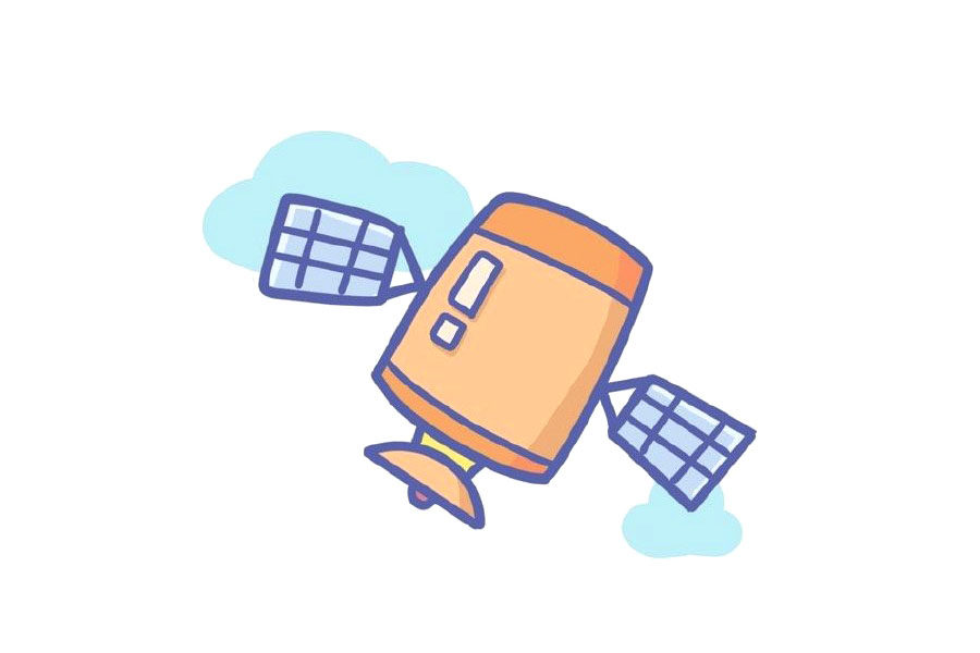 宇宙太空简笔画大全 卫星简笔画