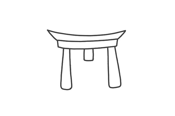 世界著名建筑鸟居简笔画步骤
