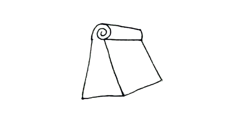 牛皮纸袋简笔画画法
