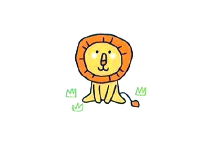超简单可爱小狮子简笔画画法