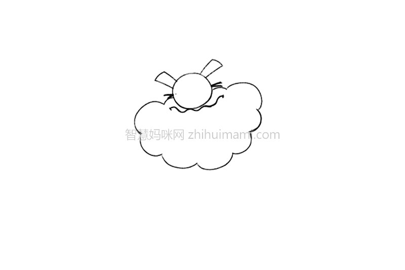 爬烟囱的圣诞老人简笔画画法