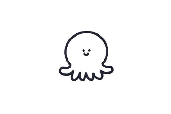 可爱小章鱼简笔画画法步骤