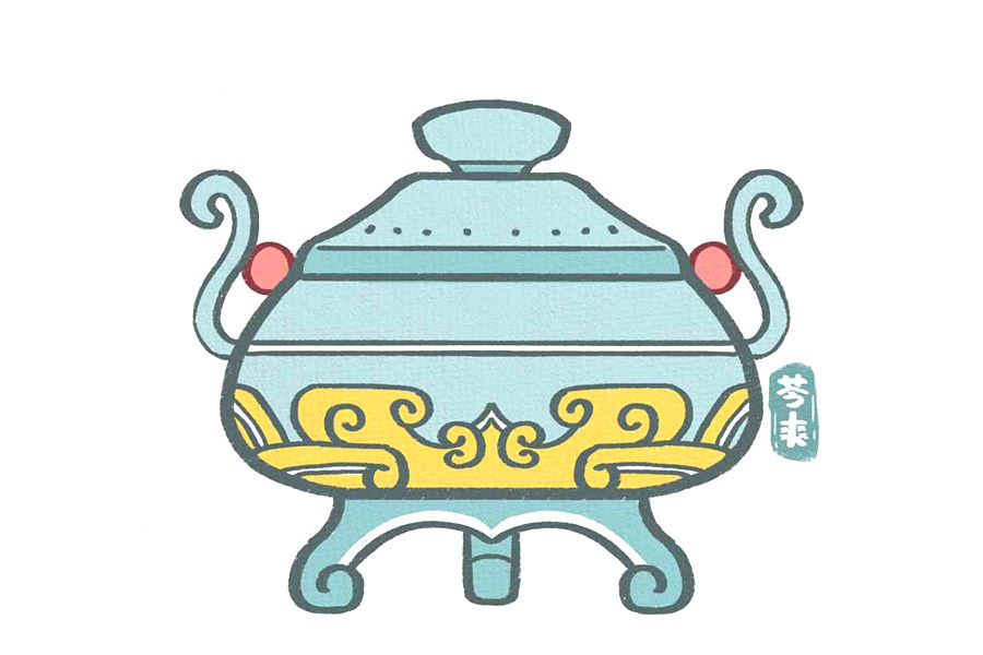 冬日古风系列简笔画