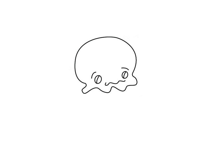 水母简笔画教程