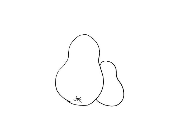 水果梨简笔画教程