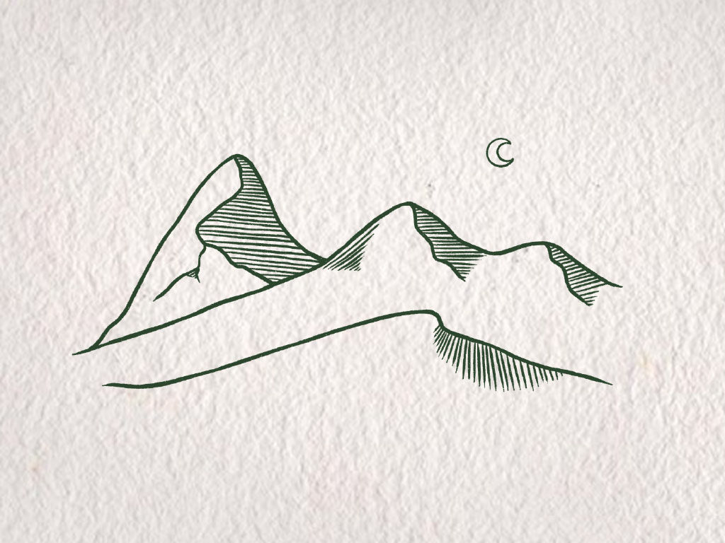 超级简单的沙漠风景简笔画
