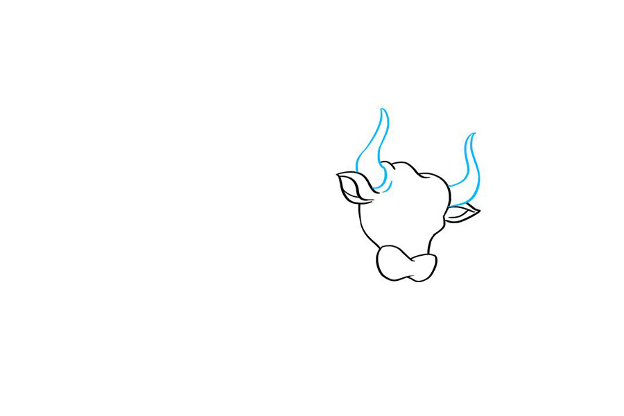 如何画公牛简笔画步骤