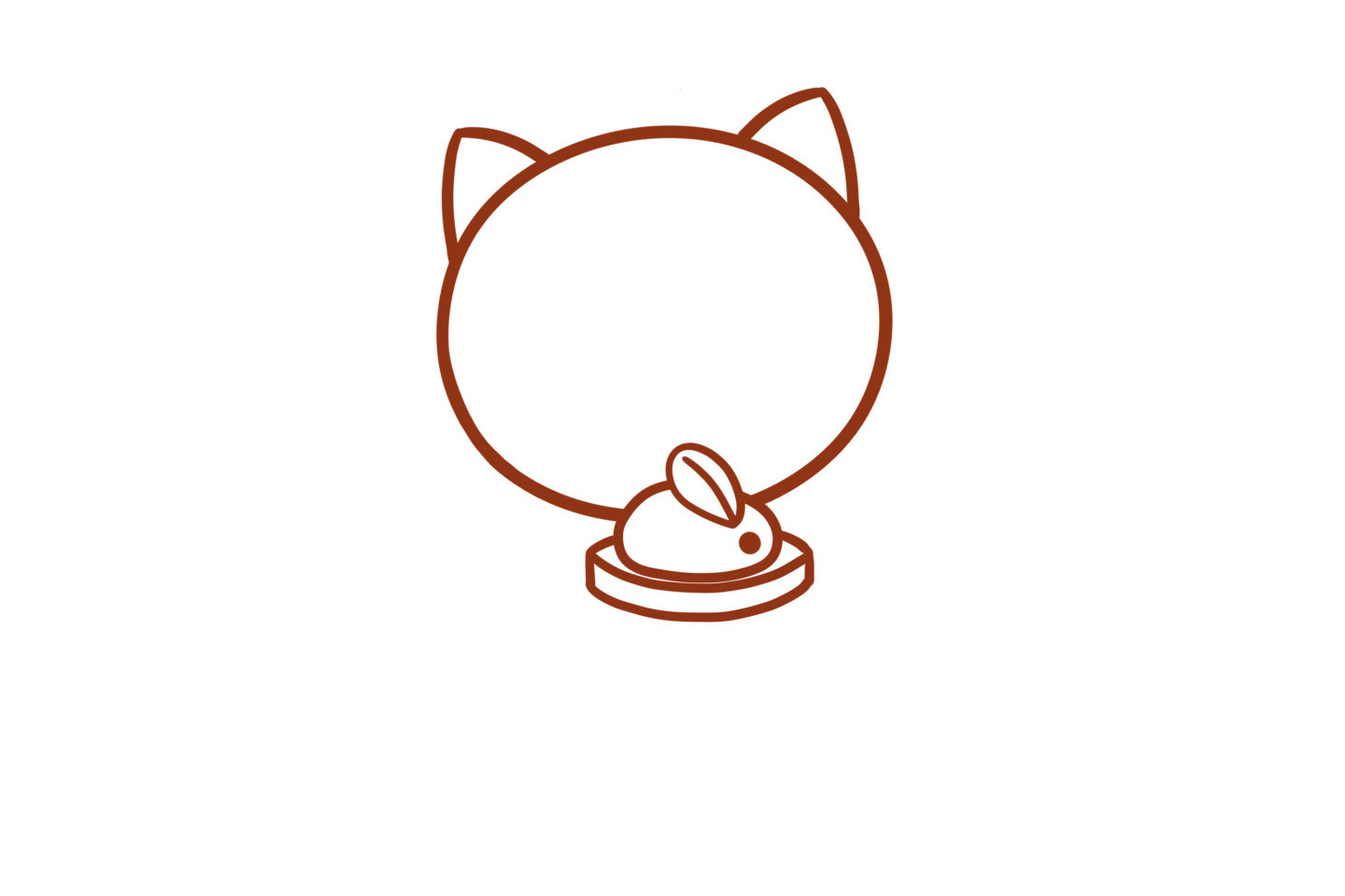穿裙子的小猫简笔画步骤