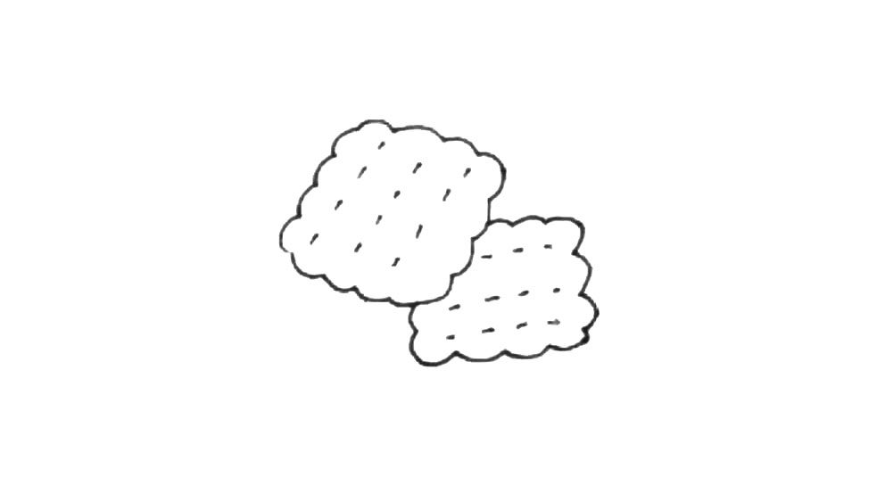 饼干简笔画画法步骤