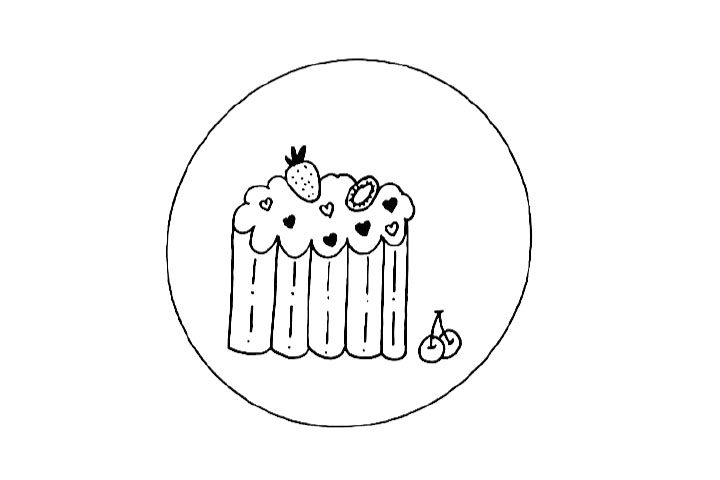 一组简单的蛋糕简笔画图片