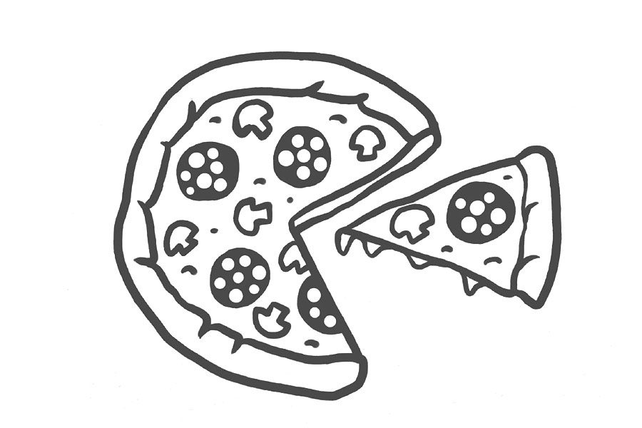 周末来一场愉快的BBQ吧！BBQ小物简笔画