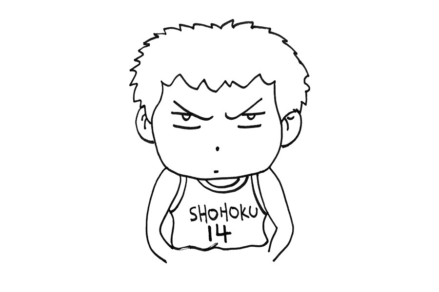 灌篮高手三井寿简笔画画法步骤