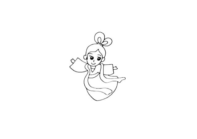 嫦娥简笔画画法教程
