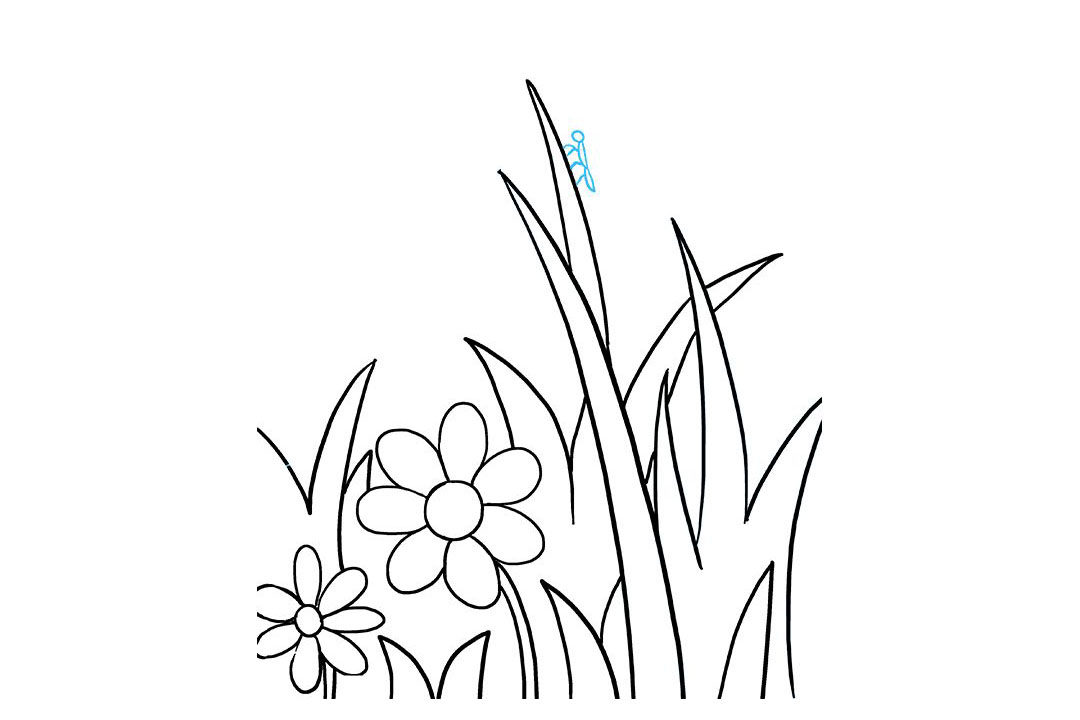 路边的野花怎么画