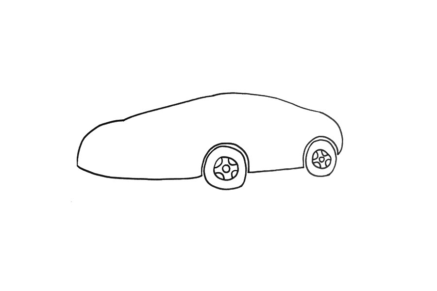 学画兰博基尼跑车简笔画