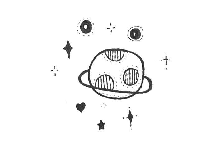 可爱星球简笔画图片