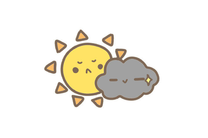 天气简笔画晴转阴画法步骤