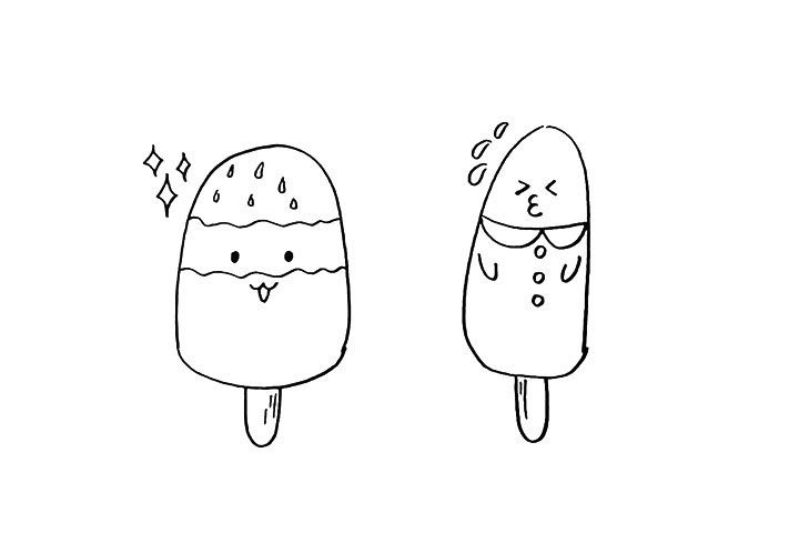 雪糕简笔画画法详解