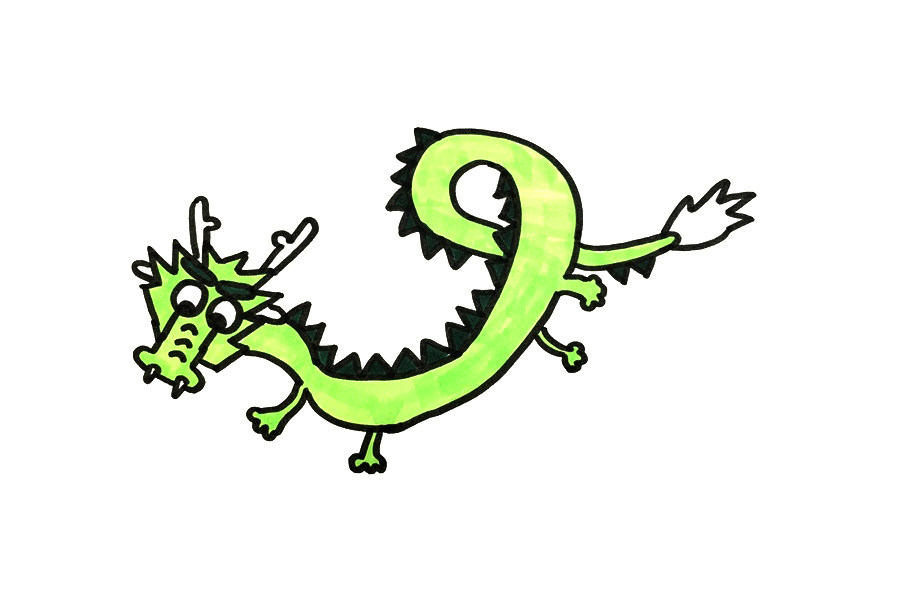 简单的龙怎么画