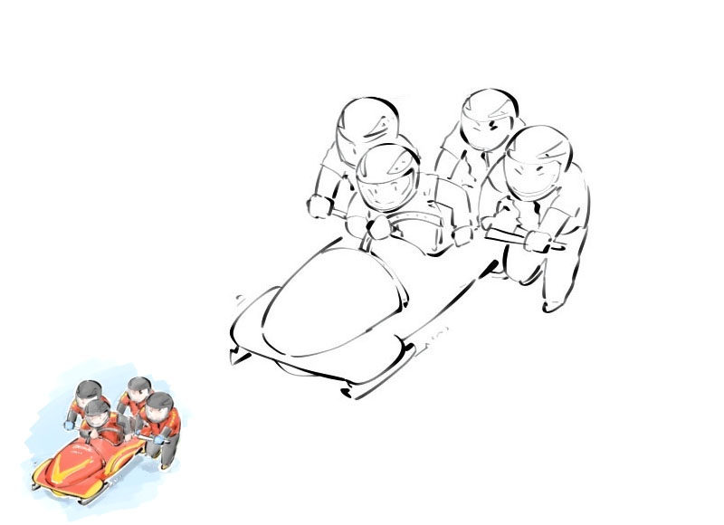 2022北京冬奥会项目简笔画图片大全