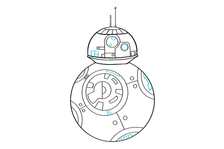 星球大战BB-8机器人怎么画