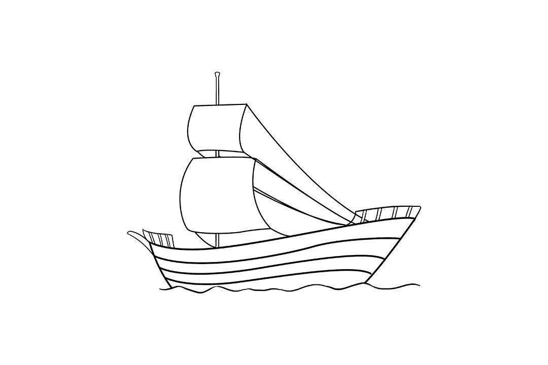 海盗船怎么画