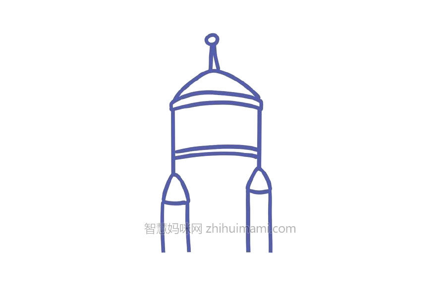 宇宙太空简笔画大全 航天飞机简笔画