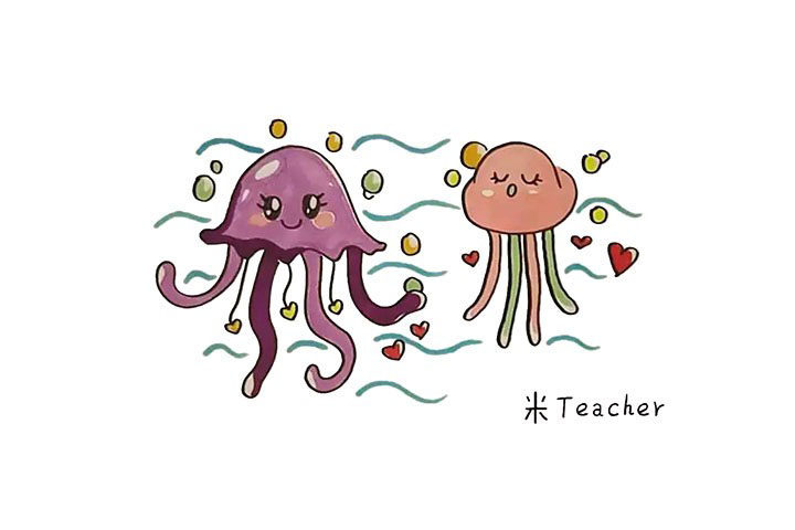 水母简笔画画法详解
