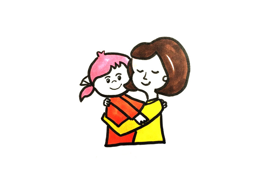 母亲节感恩妈妈简笔画画法