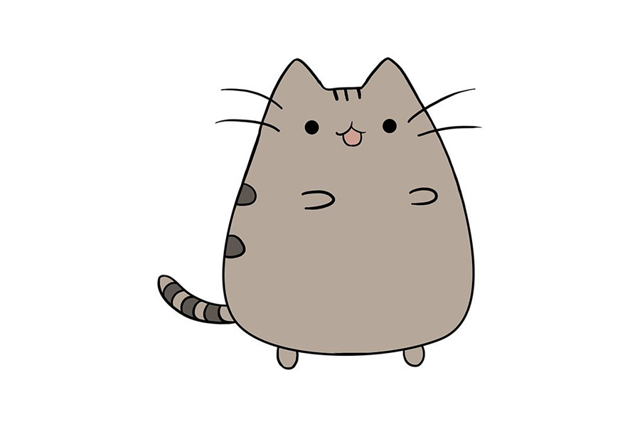 简单可爱的卡通小猫简笔画步骤