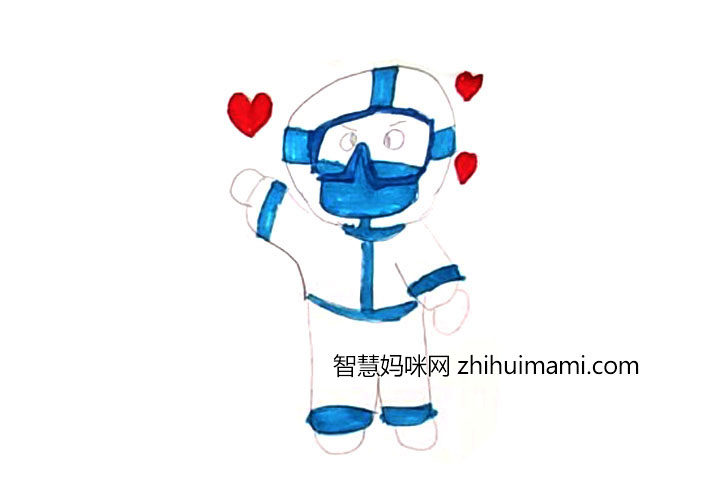 两张大白简笔画图片