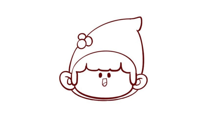 小红帽简笔画画法步骤