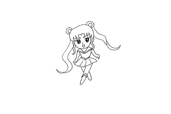 美少女战士简笔画画法步骤