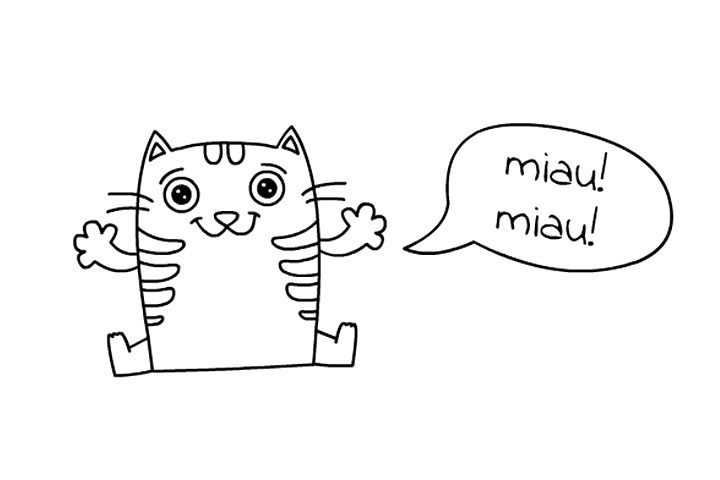 可爱小猫卡通简笔画
