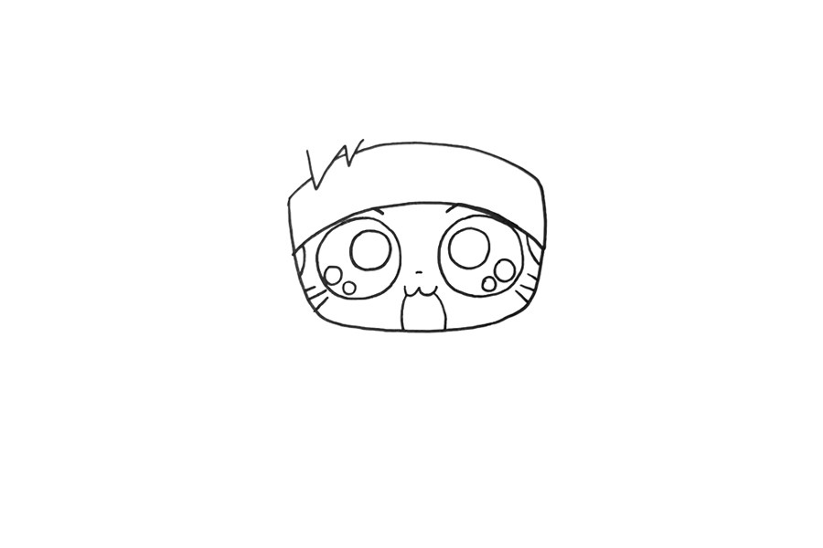 鸣人简笔画画法步骤