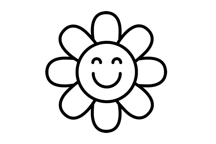 可爱的花朵简笔画图片