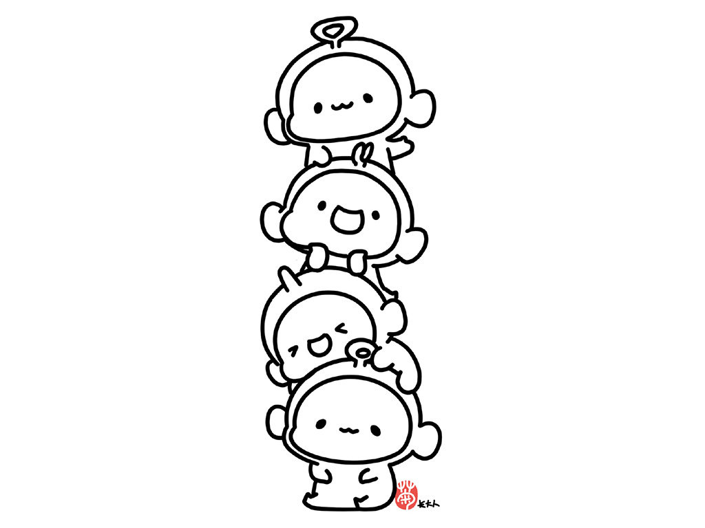 画一堆天线宝宝