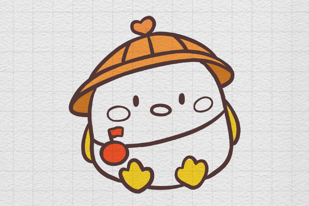 超级可爱的小鸡简笔画步骤