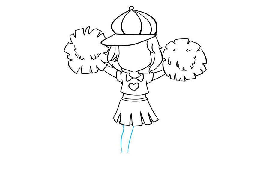 如何画啦啦队长