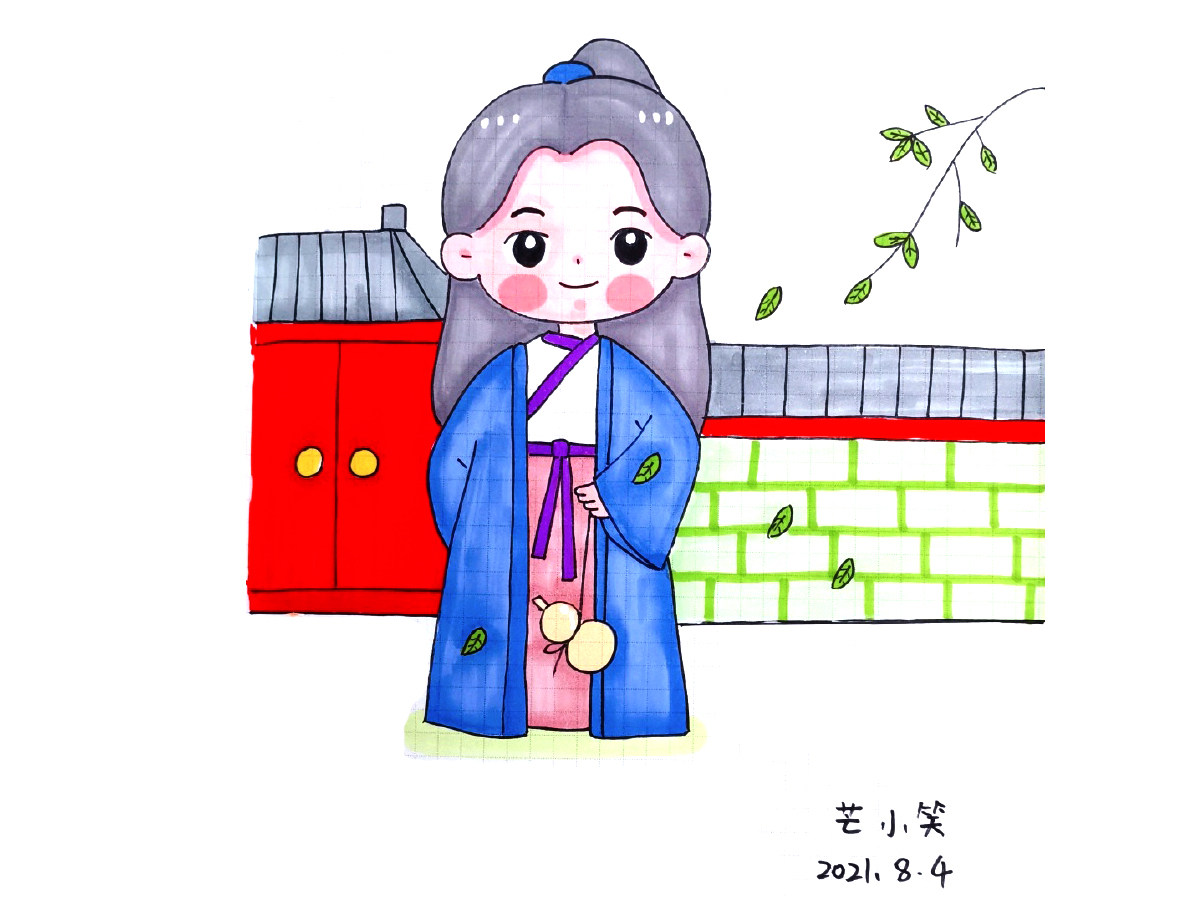 古装可爱人物简笔画图片