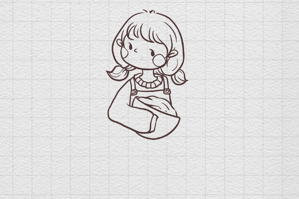 我的美少女妈妈简笔画画法步骤
