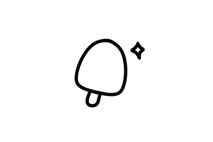 彩虹冰棍简笔画画法步骤