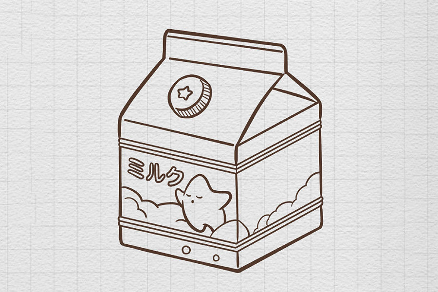 一盒酸奶怎么画