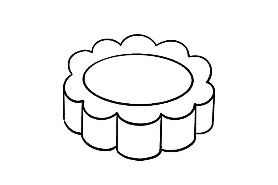 中秋月饼简笔画教程