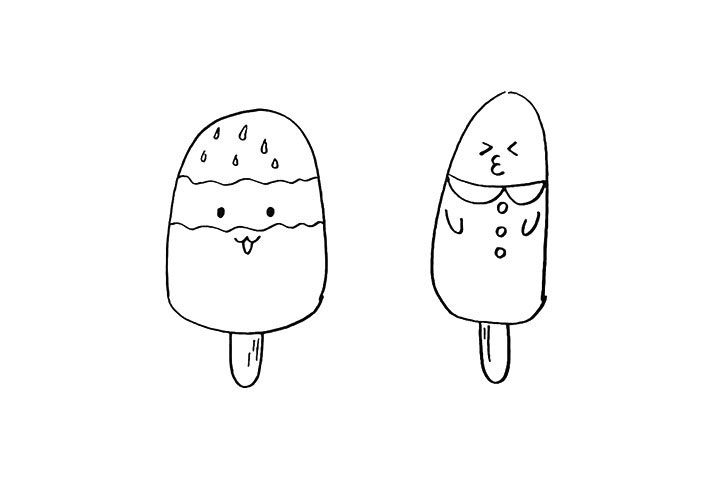 雪糕简笔画画法详解