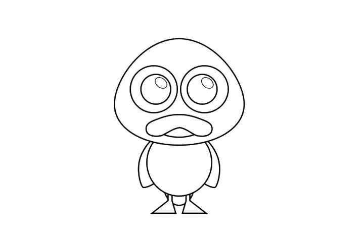 如何画呆萌的小鸭子简笔画