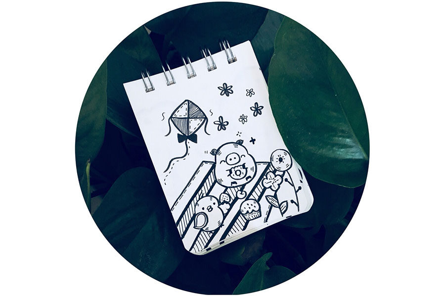 春天风景简笔画图片