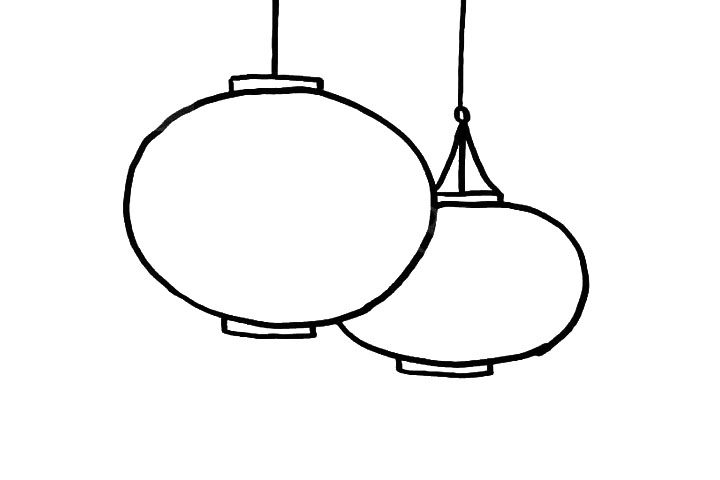 灯笼简笔画画法步骤